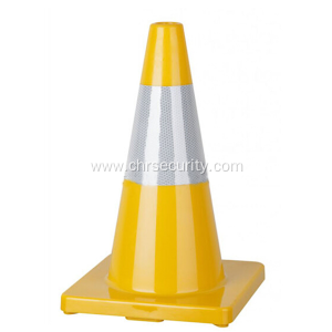 Reflective Tape 18" Flexible Bright Yellow PVC Traffic Cone